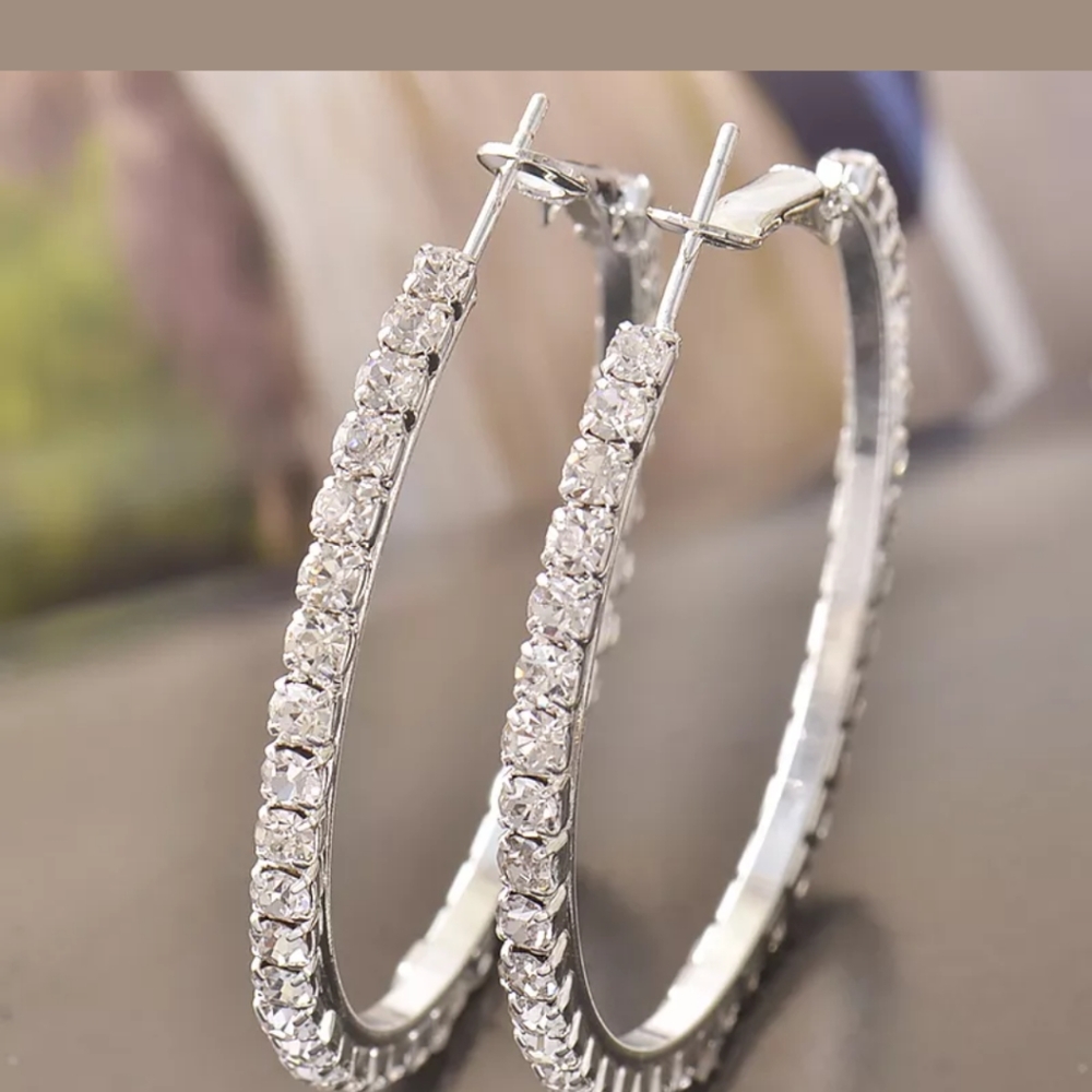 Gorgeous rhinestone hoops